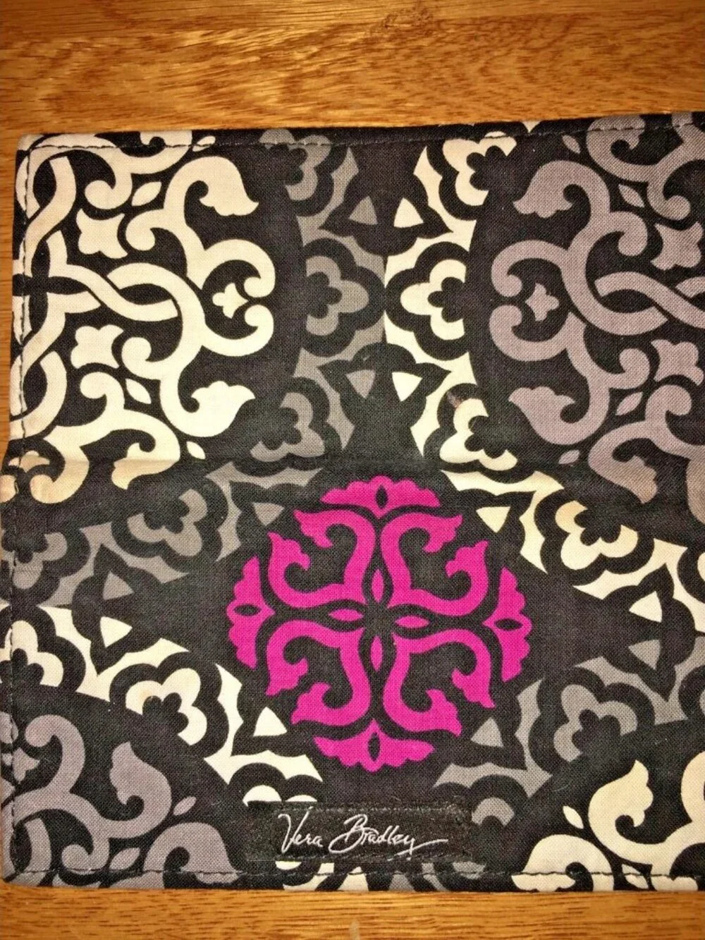 Vera Bradley Canterberry Magenta Checkbook Cover Retired NWOT